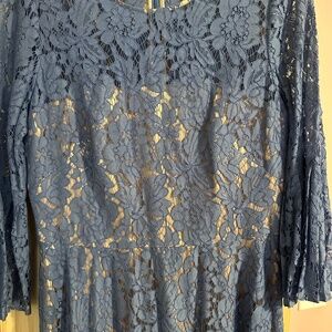 Blue lace dress
